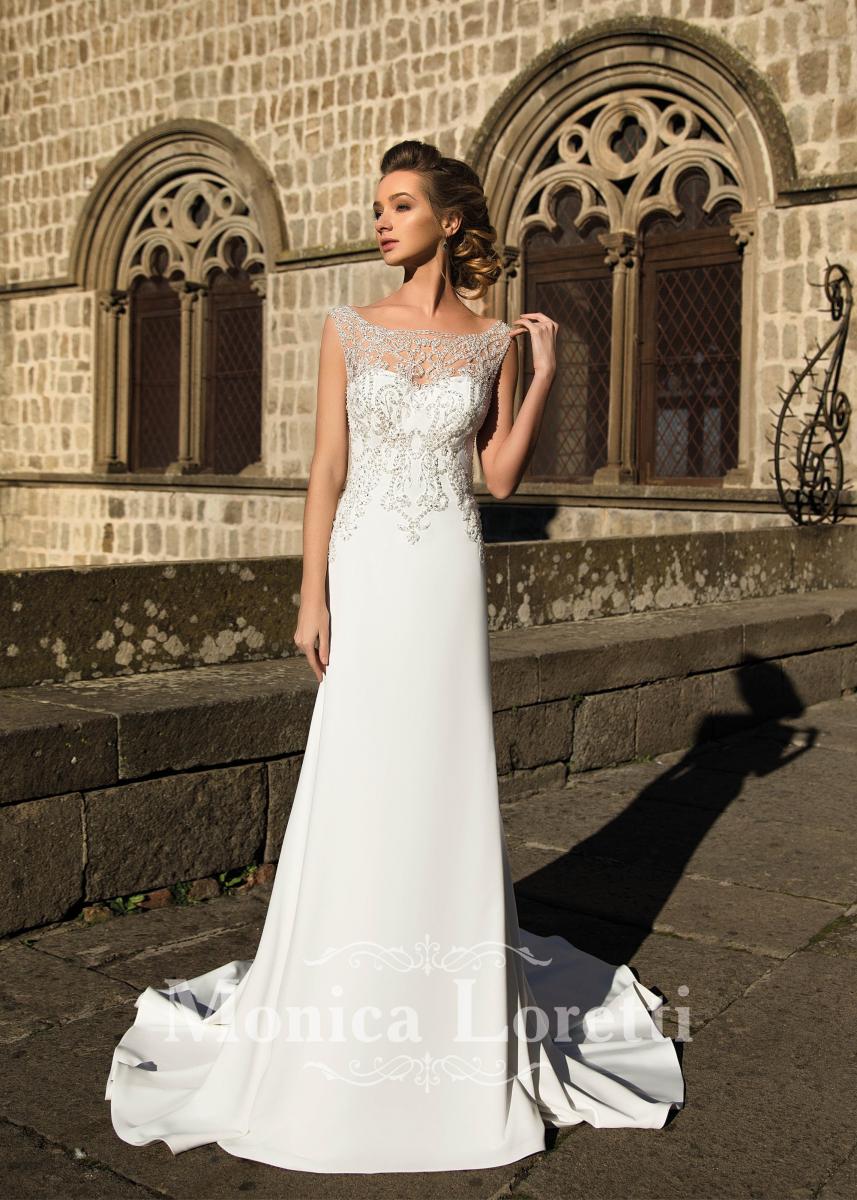 Braut Brautkleid Hochzeit Glitter edel elegant leicht fließend 