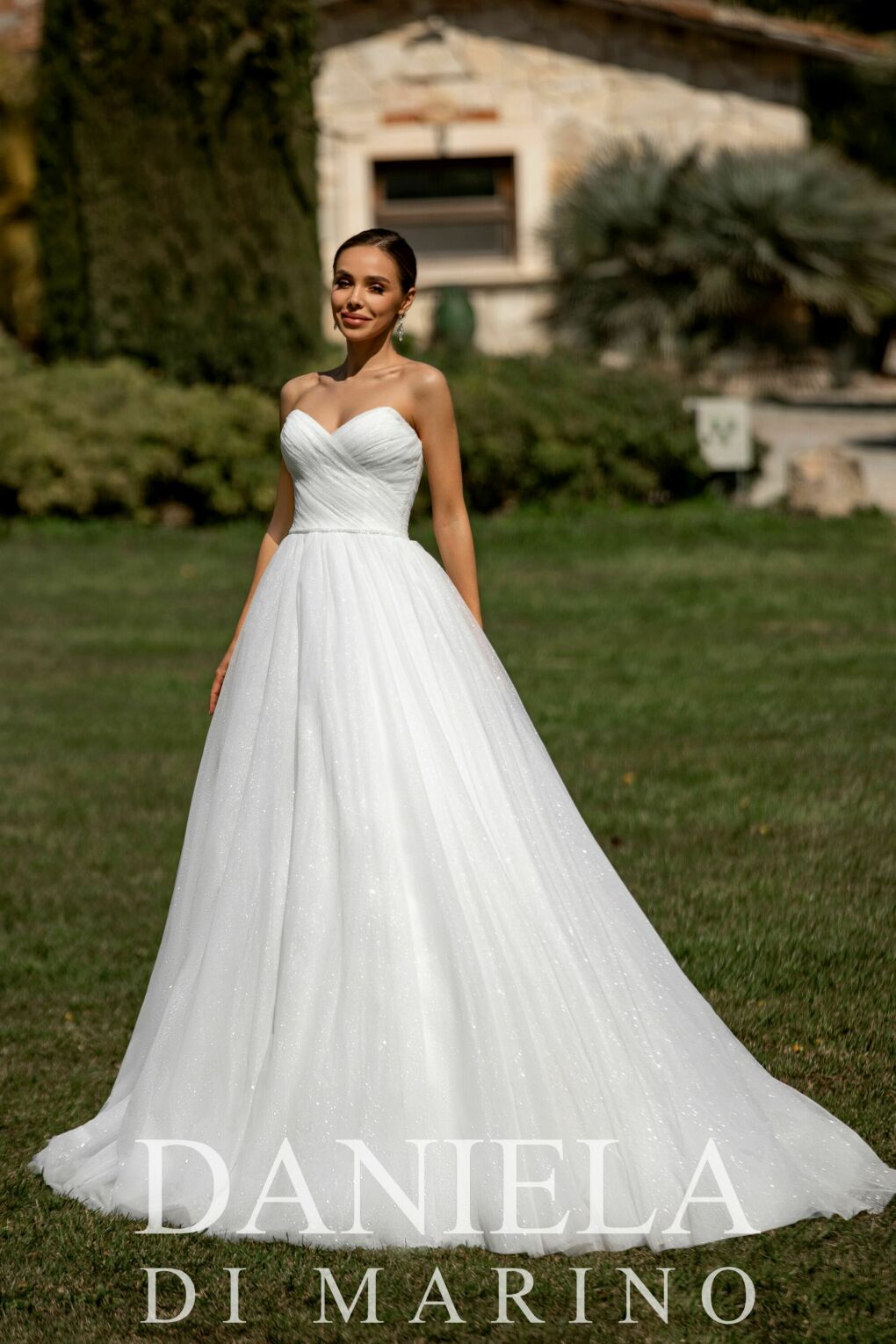 Daniela di Marino 6343 Brautkleid elegant clean schlicht A-Linie Tüll