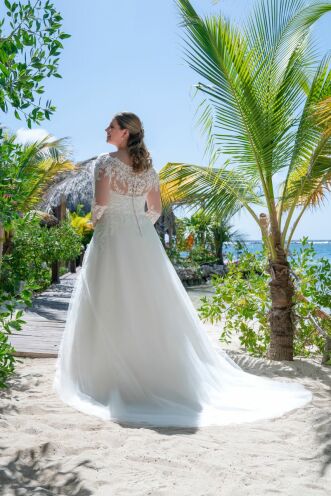 Brautkleid mit Spitze 
