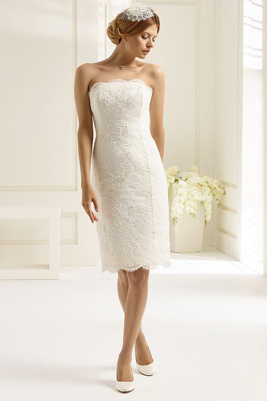 Standesamtkleid Etuikleid Bianco Evento